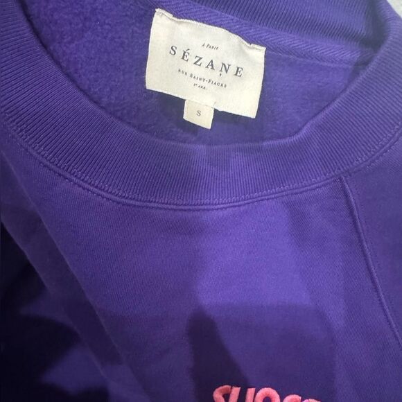 RARE! NEW SEZANE Sunset Sweatshirt in Ultra Violet - Picture 7 of 7